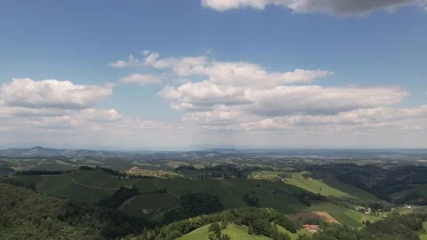 Timelapse drone flight wine route austria 스톡 동영상 197370627