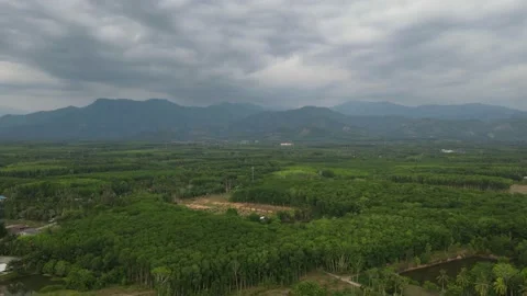 Timelapse drone shot - drone moving backway , clouds moving Stock Footage 192570435