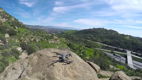 Timelapse Drone in the Valley Stock Footage 74253356