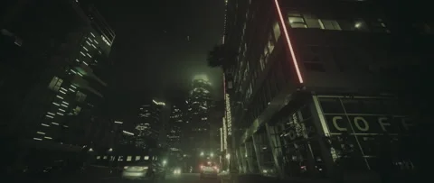Timelapse of DTLA at Night with a Cloud Stock Footage 240421665