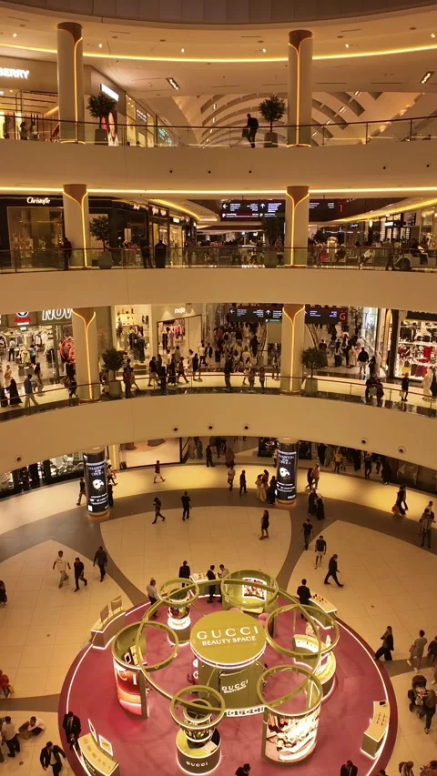 Timelapse of Dubai Mall Rush capture on 25-February-2024, in the Dubai Mall, Dub Stock Footage 338278809