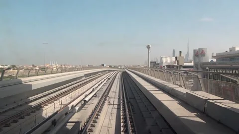 Timelapse of Dubai Metro Stock Footage 132246977