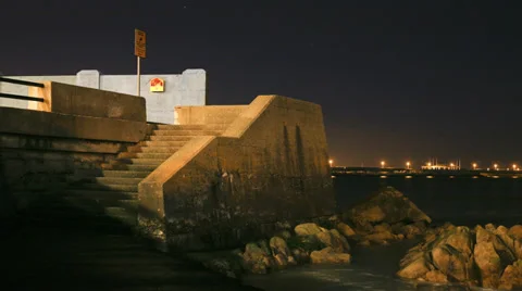 Timelapse of Dublin coast in the evening time Stock Footage 33577143