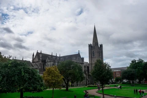 Timelapse Dublin St. Patricks Cathedral, Ireland Stock Footage 92005706