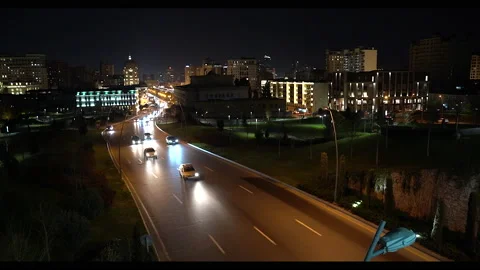 Timelapse during rush hour in the city at night Video stock 232918801