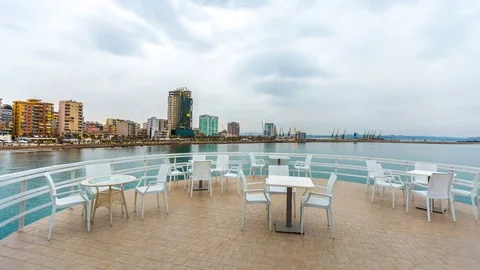 Timelapse of Durres Coast 4K Stock Footage 69801196