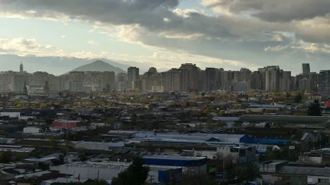 Timelapse of dusk light spreading through the houses Stock Footage 97850204