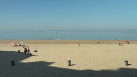Timelapse of a dutch beach on a warm summers day Stock Footage 308933055