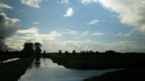 Timelapse Dutch landscape Stock Footage 8837146