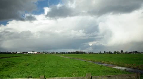 Timelapse Dutch landscape Stock Footage 8837150