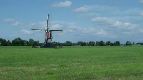 Timelapse Dutch windmill Stock Footage 55387909