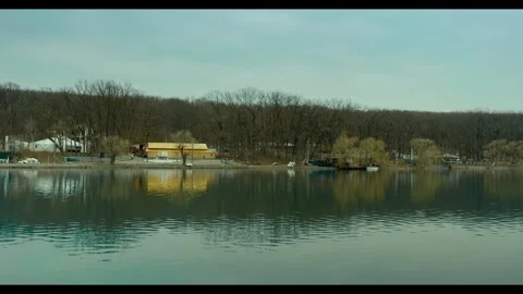 Timelapse Early Spring Ciric Lake Stock Footage 266735083