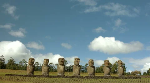 Timelapse - Easter Island Ahu Akivi Stock Footage 57934212