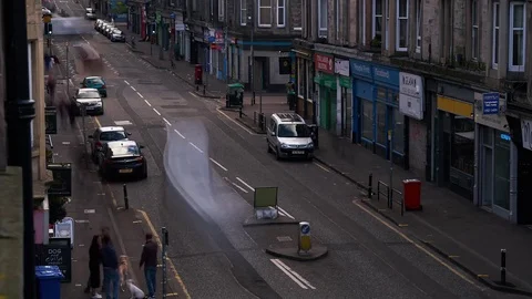 Timelapse of Easter Road, Edinburgh at rush hour Stock Footage 77663158