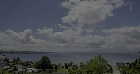 Timelapse of the Eclipse of Dec 14, 2020 over Frutillar, Chile Stock Footage 294792183