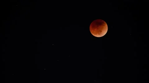 Timelapse of eclipse total of the moon in Mexico City in 2022 Stock Footage 194496777