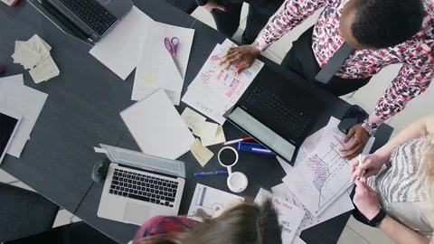 Timelapse of efficient workday of a startup company at the modern office Stock Footage 73905651