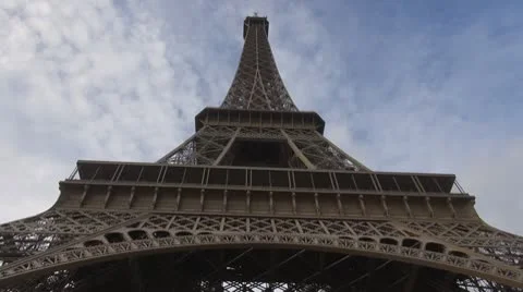Timelapse of Eiffel Tower paris tourism landmark icon Stock Footage 10762821