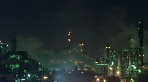 Timelapse El Segundo factory Vídeo Stock 11546969