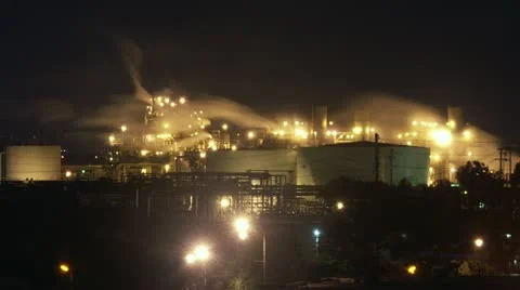 Timelapse El Segundo factory Vídeo Stock 11601769