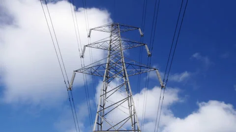 Timelapse of electricity pylon Stock Footage 35796410