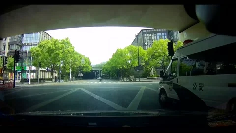 Timelapse empty Shanghai road during coronavirus Covid 19 lockdown CITIZENP5BRIE Stock Footage 185496896
