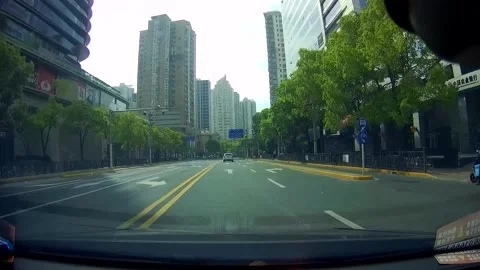 Timelapse empty Shanghai road during coronavirus Covid 19 lockdown CITIZENP5 Stock Footage 186897767