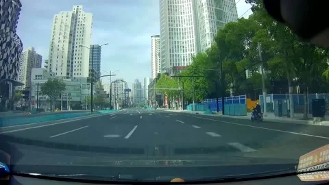 Timelapse empty Shanghai road during coronavirus Covid 19 lockdown CITIZENP5 Stock Footage 186897770