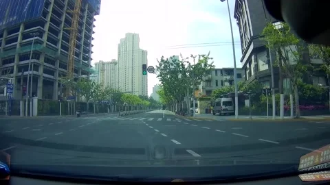 Timelapse empty Shanghai road during coronavirus Covid 19 lockdown CITIZENP5 Stock Footage 186897772