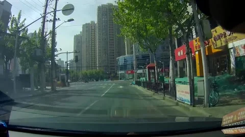 Timelapse empty Shanghai road during coronavirus Covid 19 lockdown CITIZENP5 Stock Footage 186898114