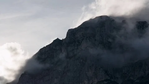 Timelapse epic clouds and mountains mandova italy Stock Footage 84462674