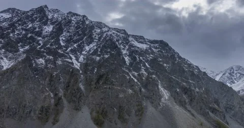 Timelapse of epic clouds in mountain valley autumn time. Wild endless nature and Stock Footage 155088788