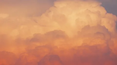 Timelapse of epic red clouds moving fast in the rays of the setting sun Stock Footage 278030742