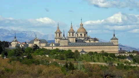 Timelapse of Escorial Monastery Stock Footage 115079877