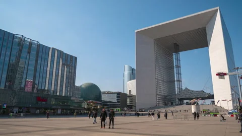 Timelapse Esplanade de La Defense Stock Footage 171419728