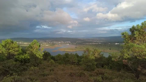 Timelapse of the estuary of the mouth of the Anllons river Stock Footage 161134847