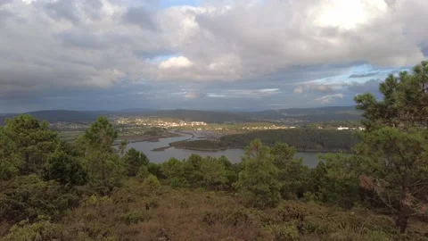 Timelapse of the estuary of the mouth of the Anllons river Stock Footage 161134853