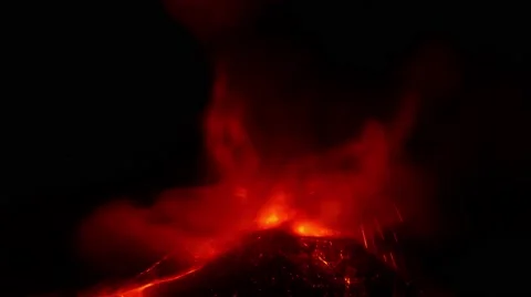 Timelapse etna eruption 4k Stock Footage 68069318
