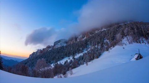 Timelapse evening on the Big Tkhach Stock Footage 49918034