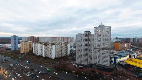 Timelapse of the evening comes in the city Stock Footage 125548013
