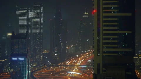 Timelapse Evening Dubai Stock Footage 168801330