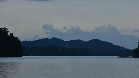 Timelapse Evening Lake view Stock Footage 213984416