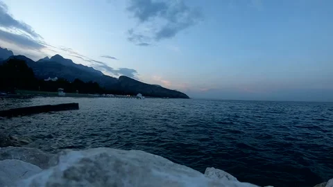 Timelapse. Evening at the sea. Video stock 144285414
