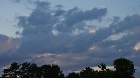 Timelapse of evening sky and clouds Stock Footage 11273529