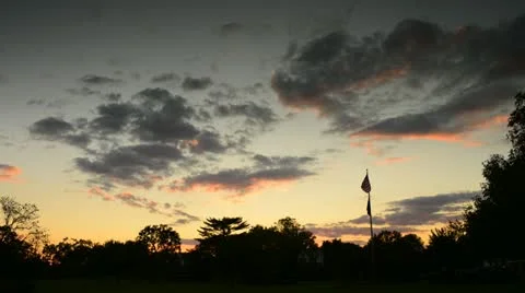 Timelapse of Evening Sky and rolling clouds time lapse Stock Footage 12008876