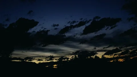 Timelapse of Evening Sky with Clouds at Sunset Stock Footage 279962083