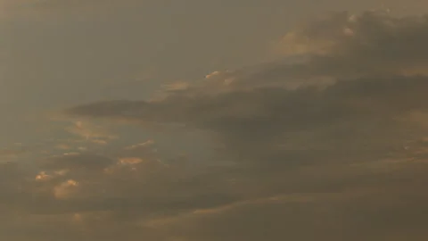 Timelapse Evening Sky, Dusk to Night, Clouds Transition from Golden Sunset Stock Footage 336104288