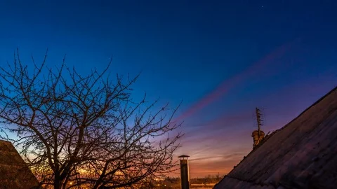 Timelapse of Evening Sky Stock Footage 73495312