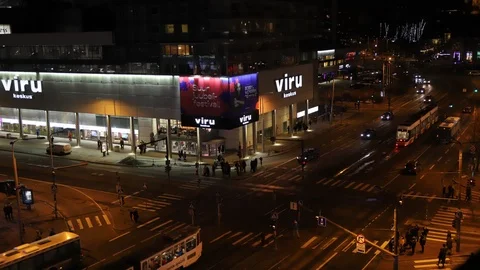 Timelapse in evening Tallinn Stock Footage 103095863