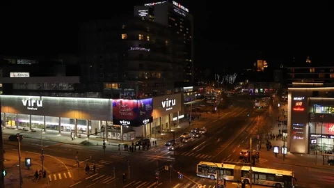Timelapse in evening Tallinn Stock Footage 103095867